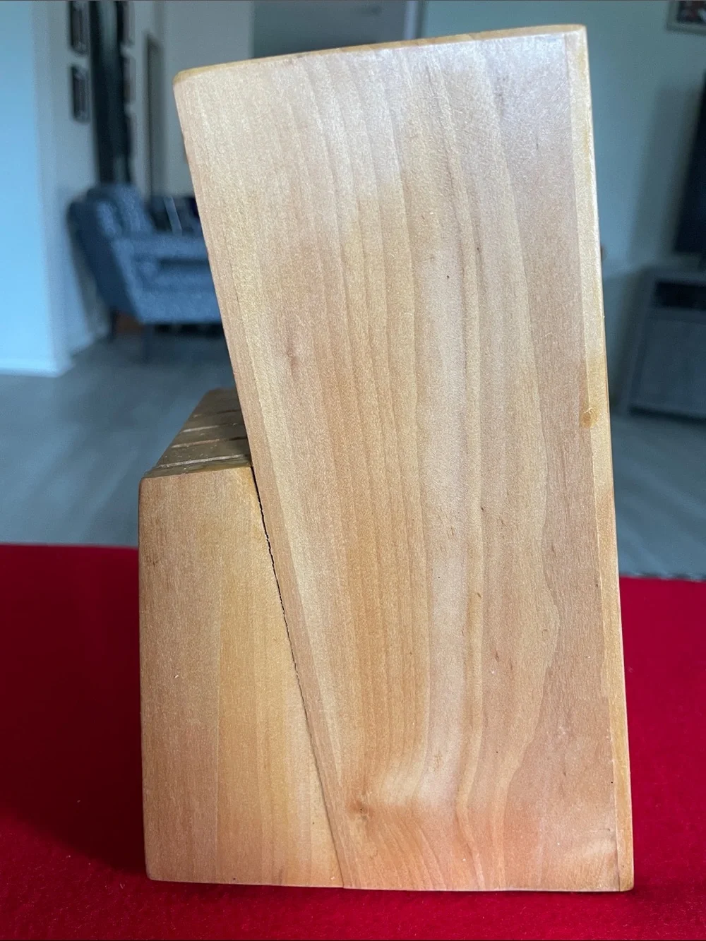 Natural Wood Knife Block Only-14 Slots